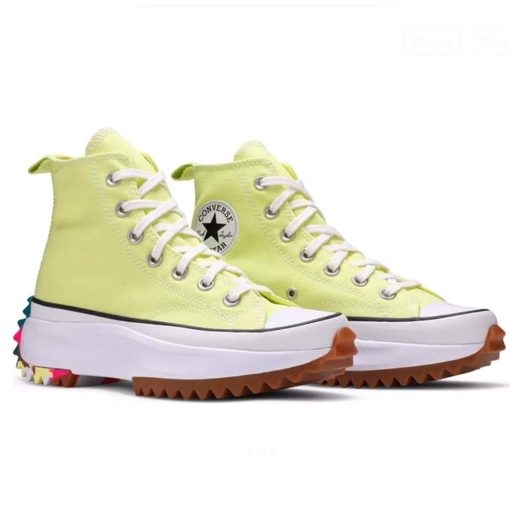 Converse Run Star Hike Hi Light Zitron women size:8 neon Dopamine spring fashion